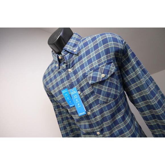 Sonoma Flexwear Dress Shirt Button Up Plaid Long Sleeve Mens Large NWT - Picture 1 of 8